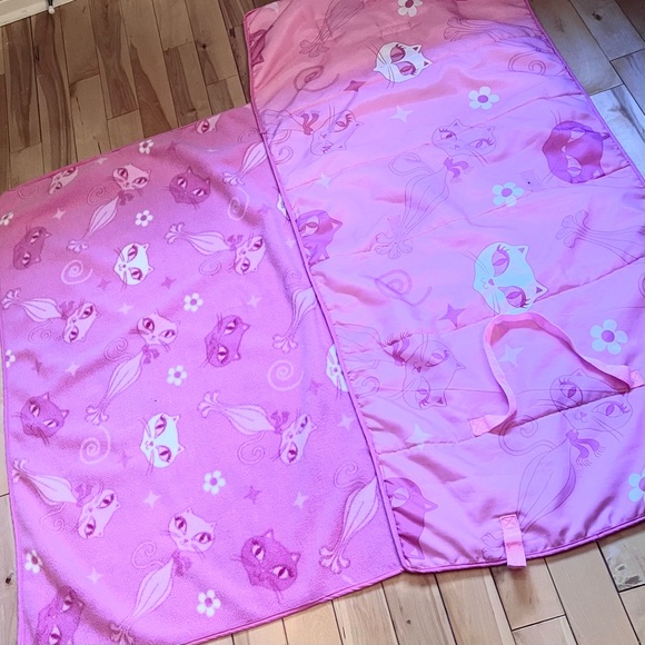 Nap Mat Blanket-Pink Cats-51”x24” - Picture 2 of 8